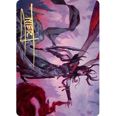 Image for Drana, the Last Bloodchief Art Card (Gold-Stamped Signature) (54) (ASZNR) - Magic: The Gathering