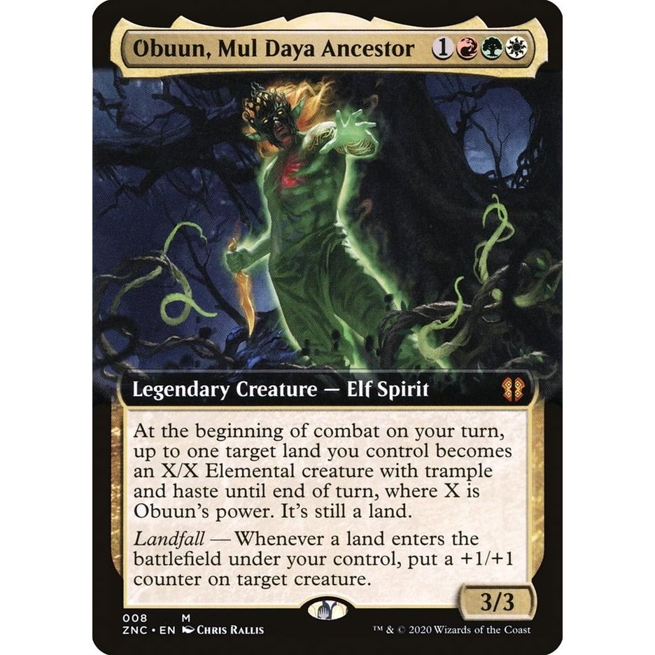 Image for Obuun, Mul Daya Ancestor (Extended Art) (8) (ZNC) - Magic: The Gathering