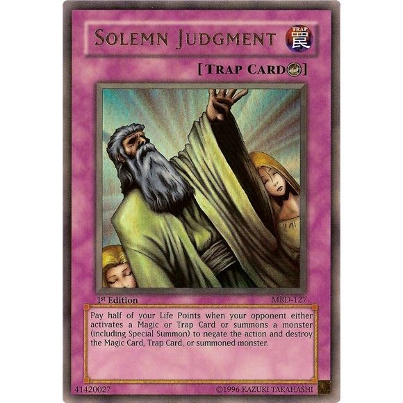 Image for Solemn Judgment (MRD-127) (MRD) - YuGiOh