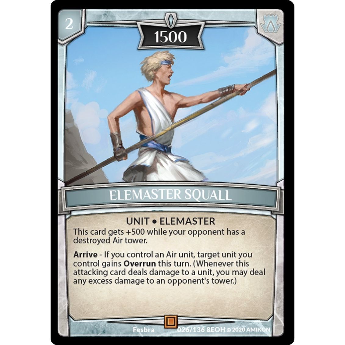 Image for Elemaster Squall (26/136 8EOH) (EOH) - Argent Saga TCG