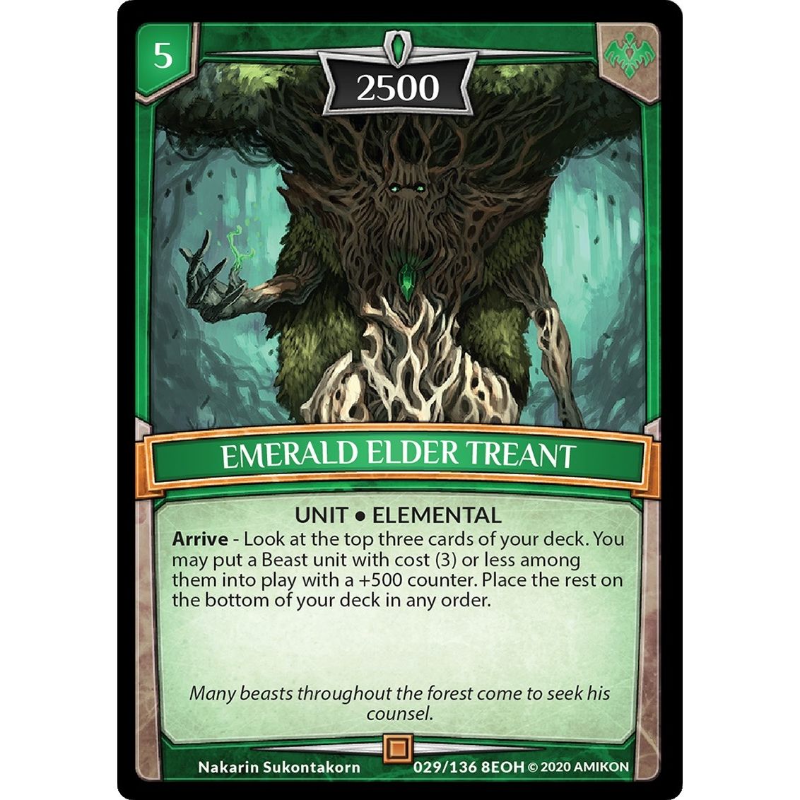 Image for Emerald Elder Treant (29/136 8EOH) (EOH) - Argent Saga TCG