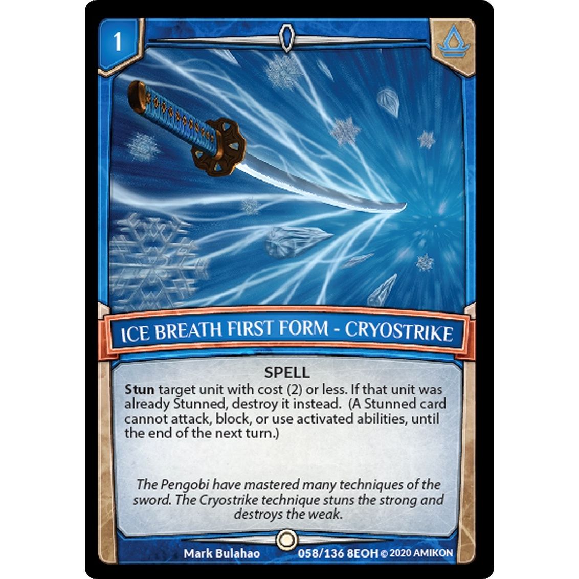 Image for Ice Breath First Form - Cryostrike (58/136 8EOH) (EOH) - Argent Saga TCG