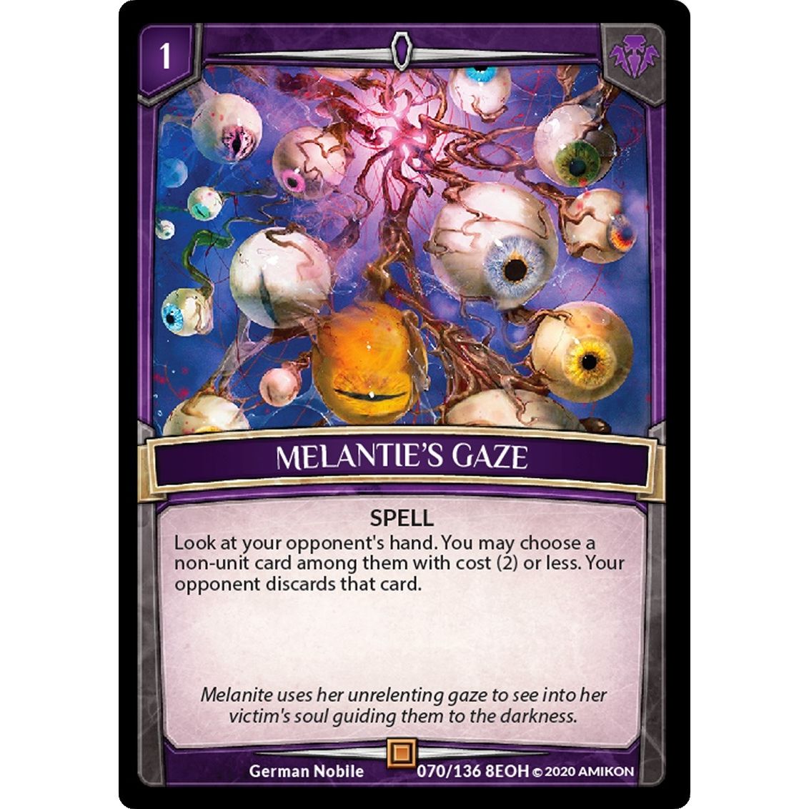 Image for Melanite's Gaze (70/136 8EOH) (EOH) - Argent Saga TCG