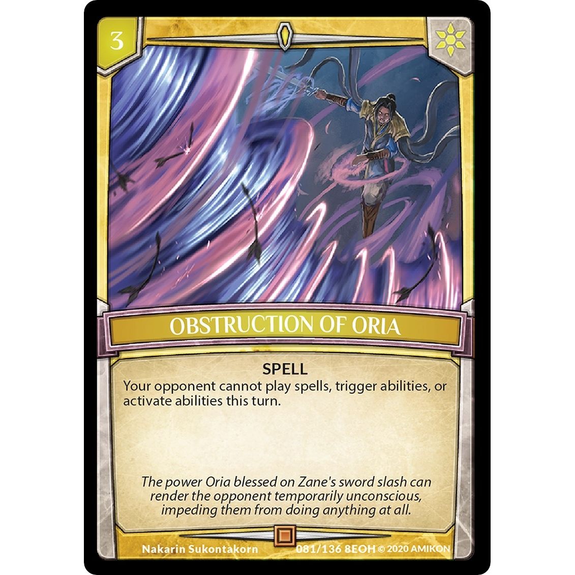 Image for Obstruction of Oria (81/136 8EOH) (EOH) - Argent Saga TCG