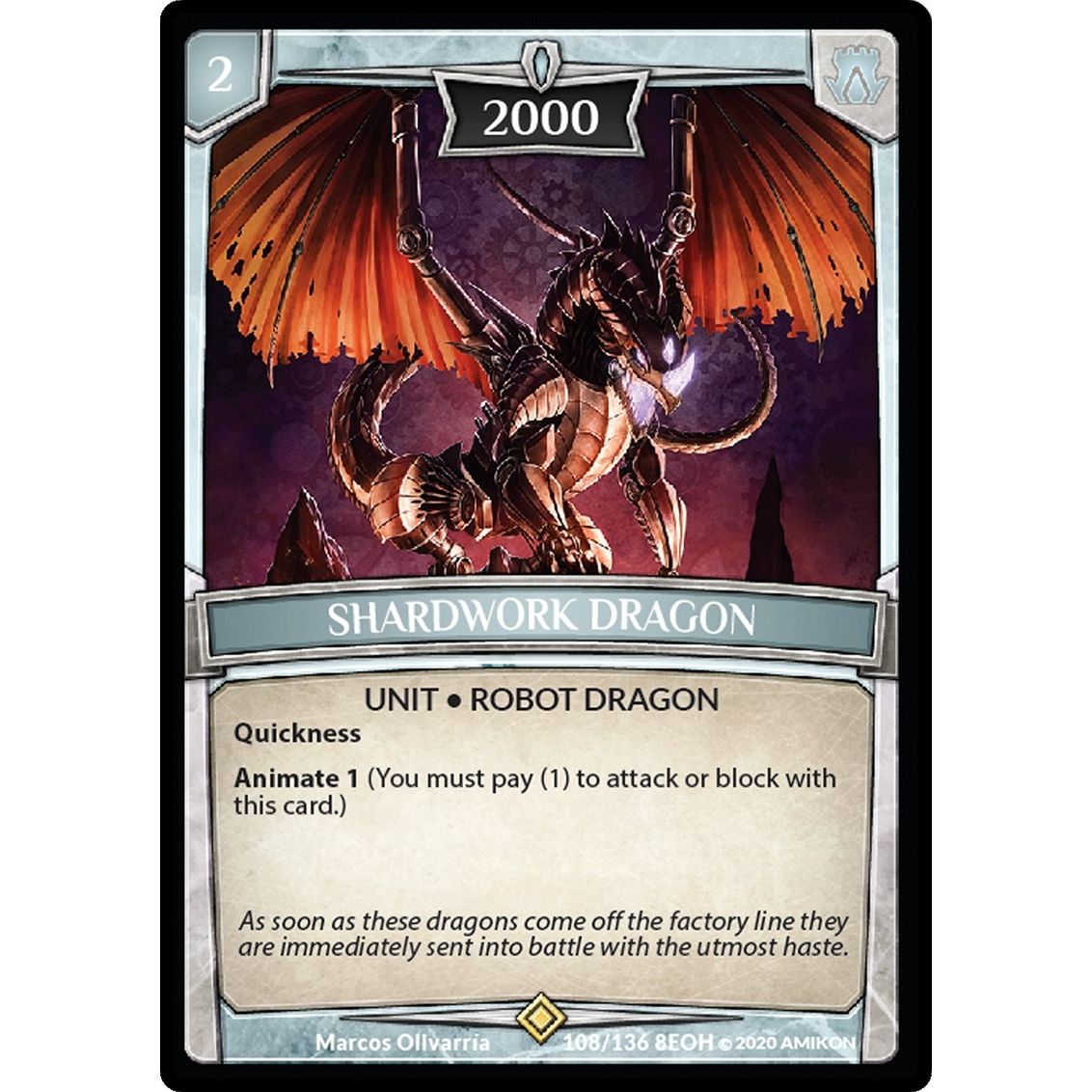 Image for Shardwork Dragon (108/136 8EOH) (EOH) - Argent Saga TCG