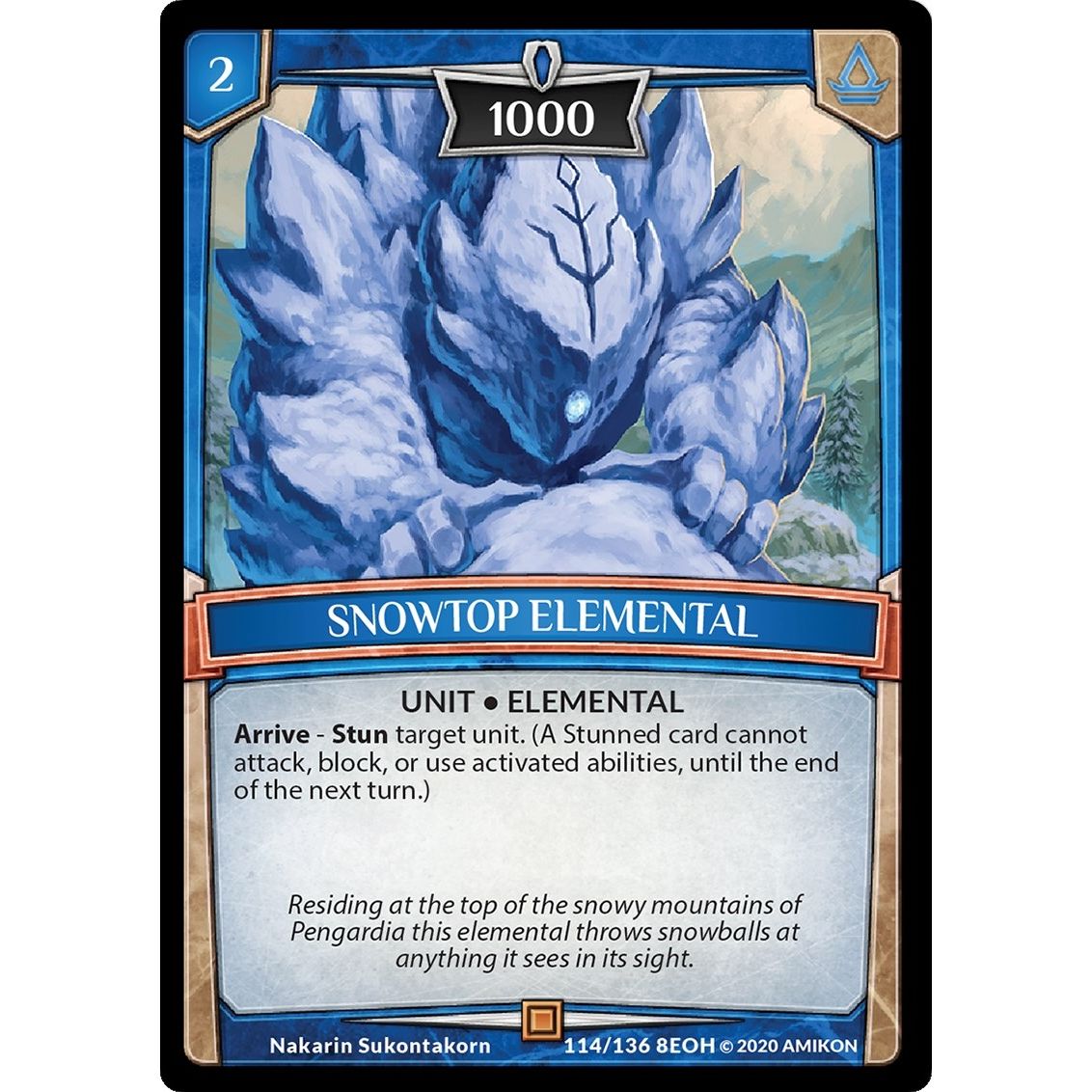 Image for Snowtop Elemental (114/136 8EOH) (EOH) - Argent Saga TCG