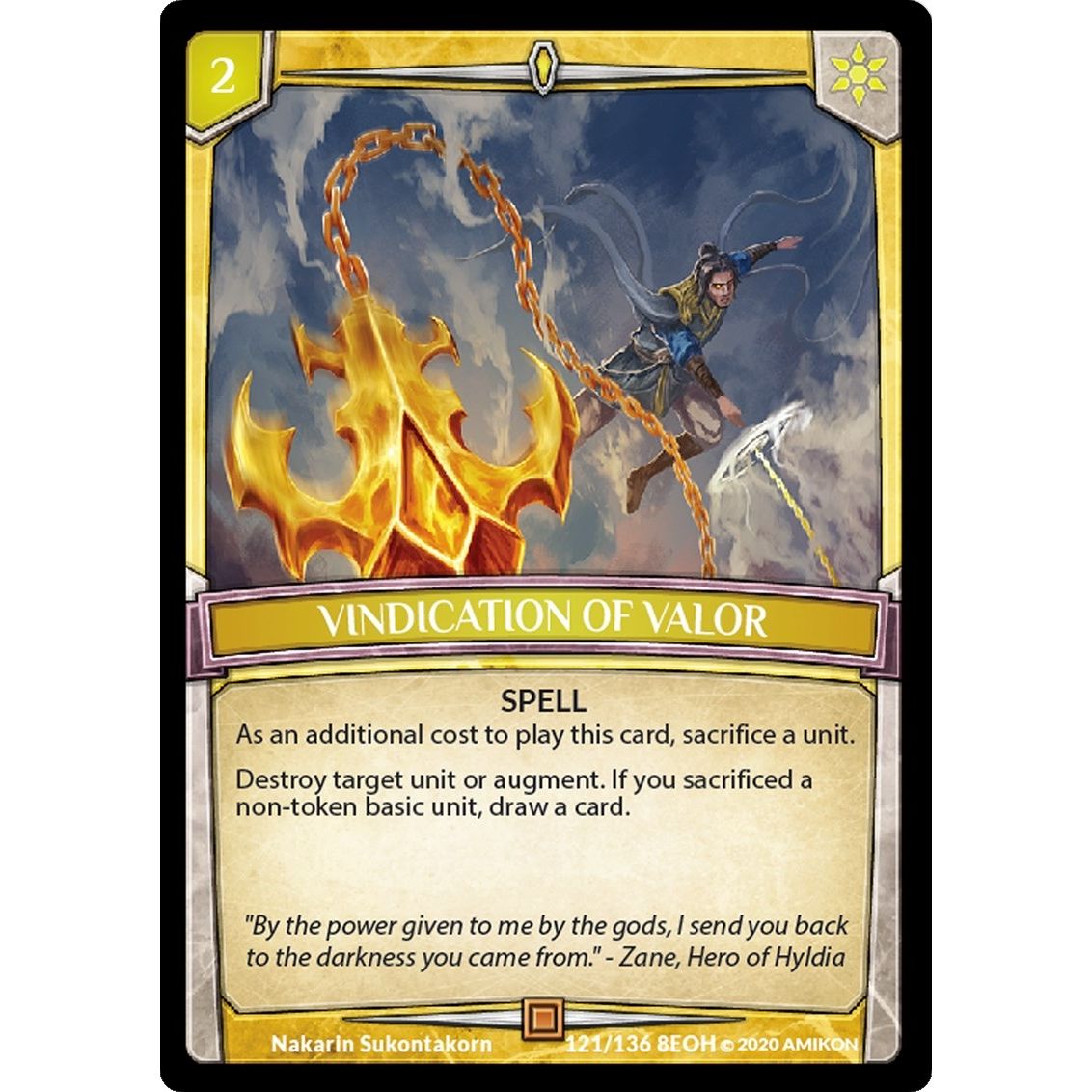 Image for Vindication of Valor (121/136 8EOH) (EOH) - Argent Saga TCG