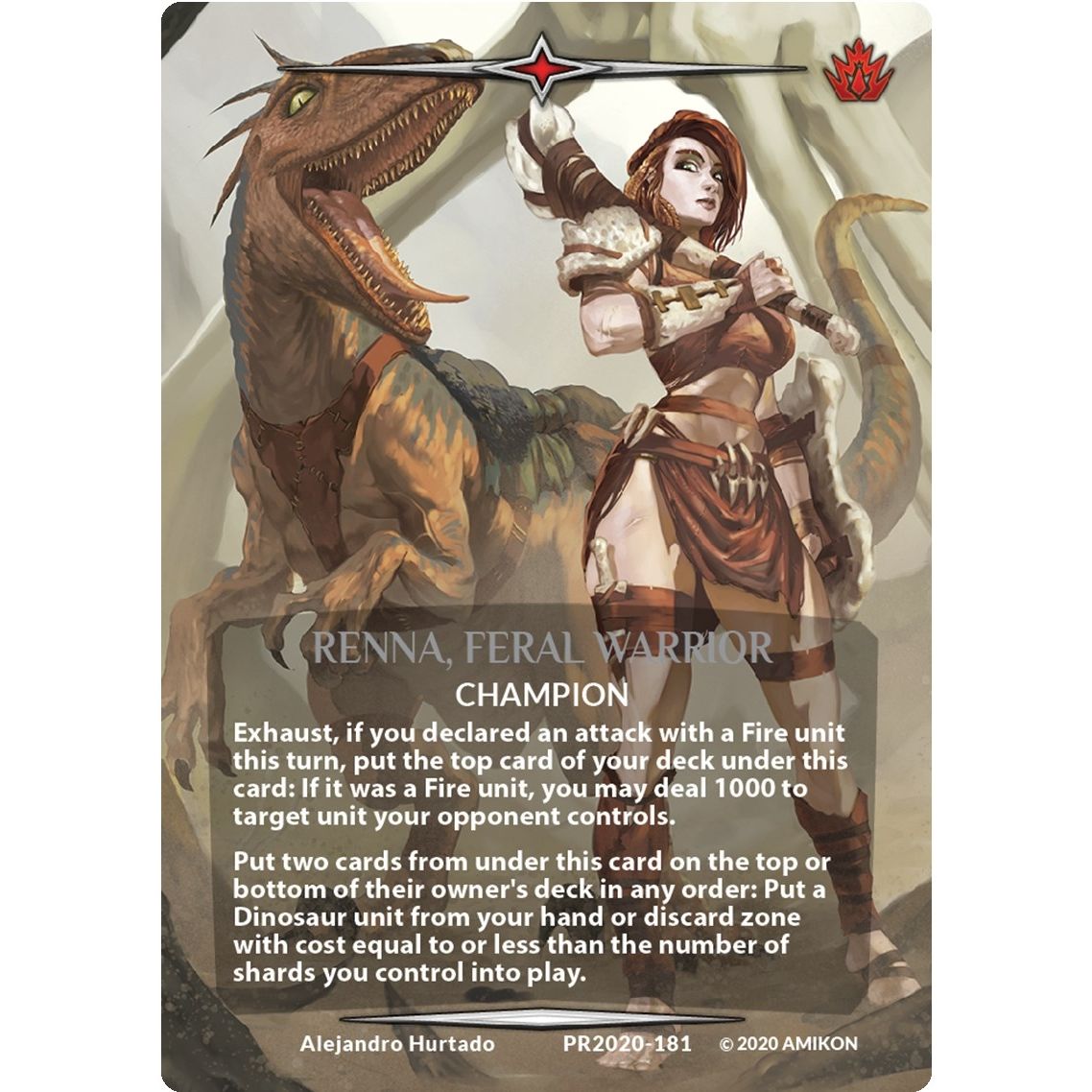 Image for Renna, Feral Warrior (Serial Numbered) (PR2020-181) (PR) - Argent Saga TCG
