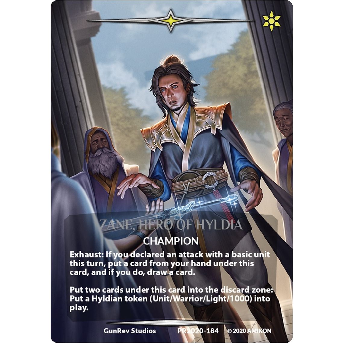 Image for Zane, Hero of Hyldia (Serial Numbered) (PR2020-184) (PR) - Argent Saga TCG