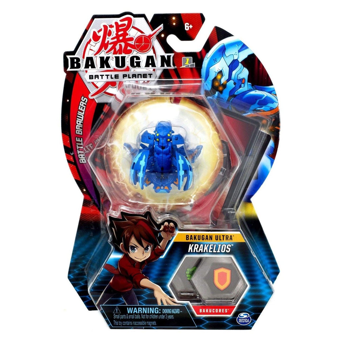 Image for Bakugan Ultra 3-inch Tall Collectible Transforming Creature - Aquos Krakelios - Bakugan TCG