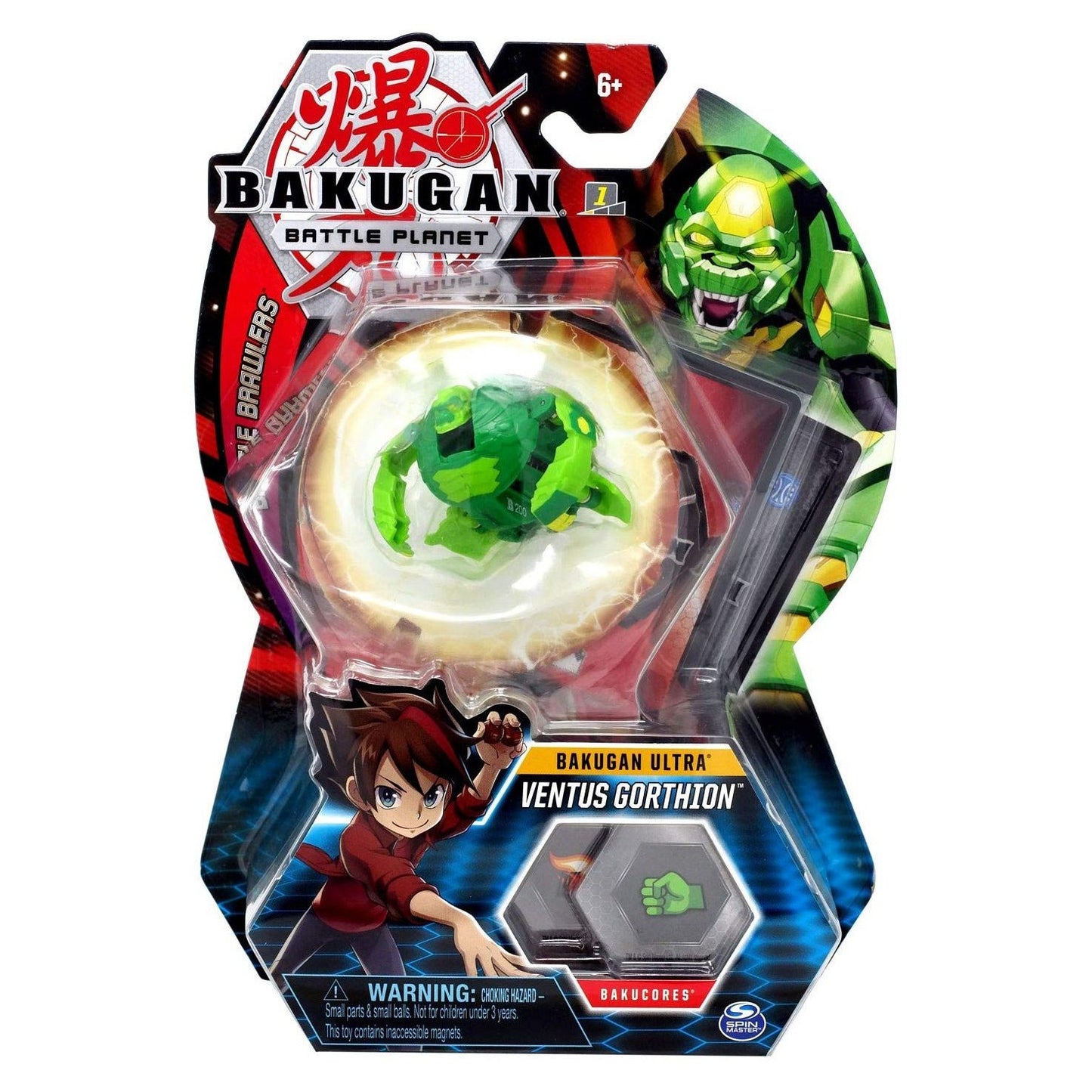 Image for Bakugan Ultra 3-inch Tall Collectible Transforming Creature - Ventus Gorthion - Bakugan TCG