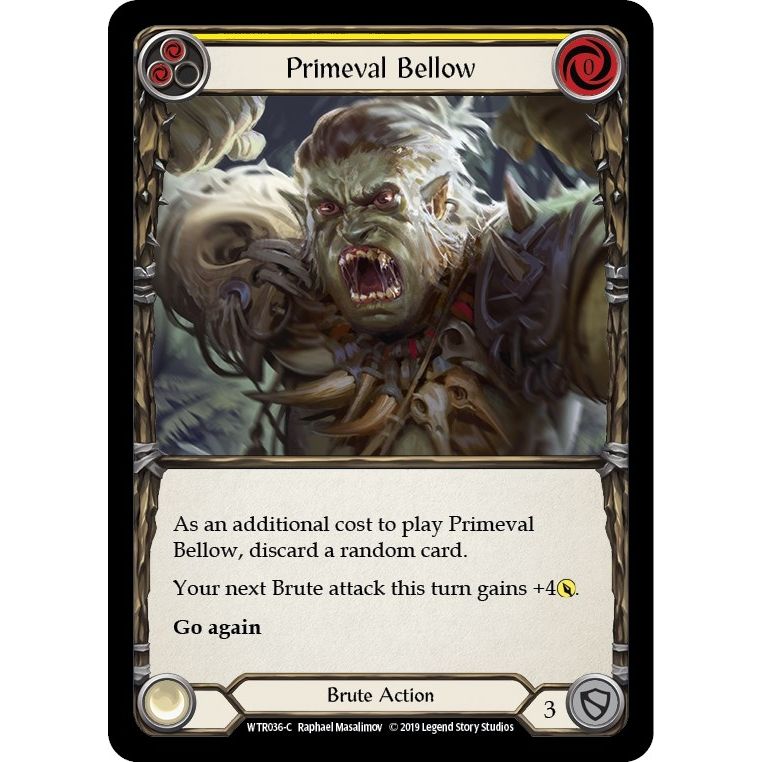 Image for Primeval Bellow (Yellow) (WTR036) (WTR) - Flesh and Blood TCG