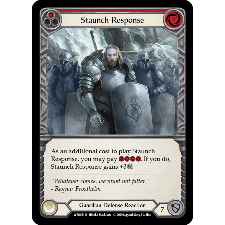 Image for Staunch Response (Red) (WTR051) (WTR) - Flesh and Blood TCG