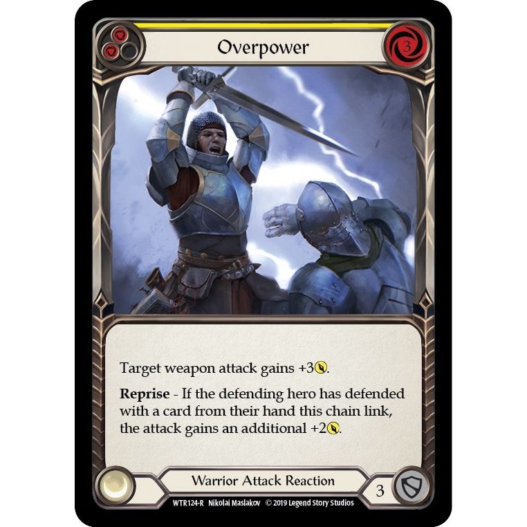 Image for Overpower (Yellow) (WTR124) (WTR) - Flesh and Blood TCG