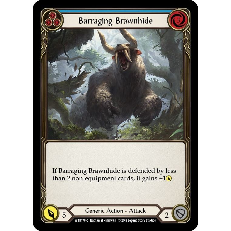 Image for Barraging Brawnhide (Blue) (WTR178) (WTR) - Flesh and Blood TCG