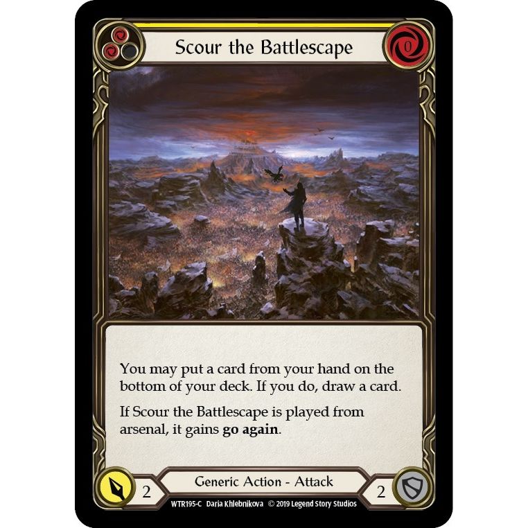 Image for Scour the Battlescape (Yellow) (WTR195) (WTR) - Flesh and Blood TCG