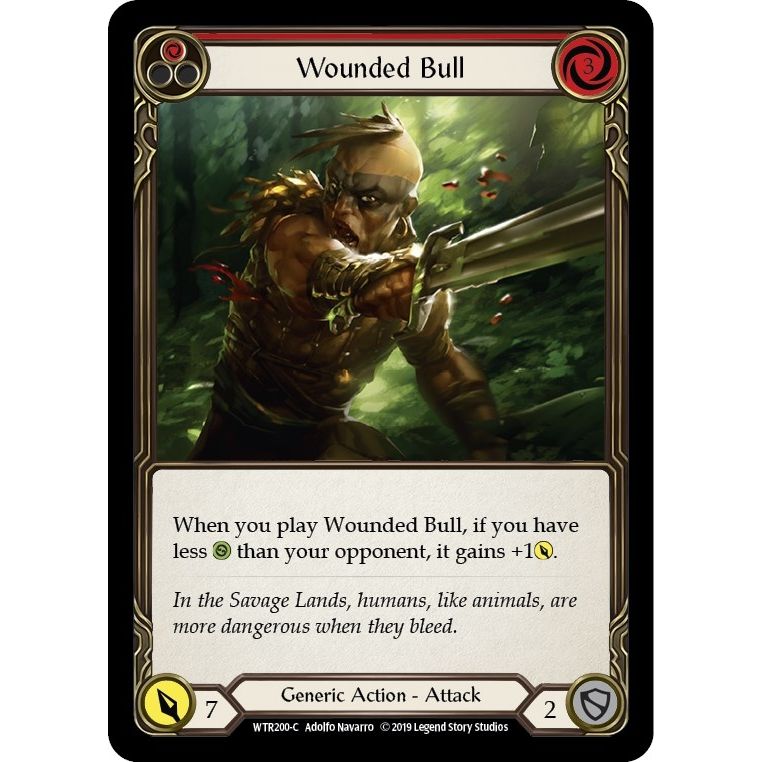 Image for Wounded Bull (Red) (WTR200) (WTR) - Flesh and Blood TCG