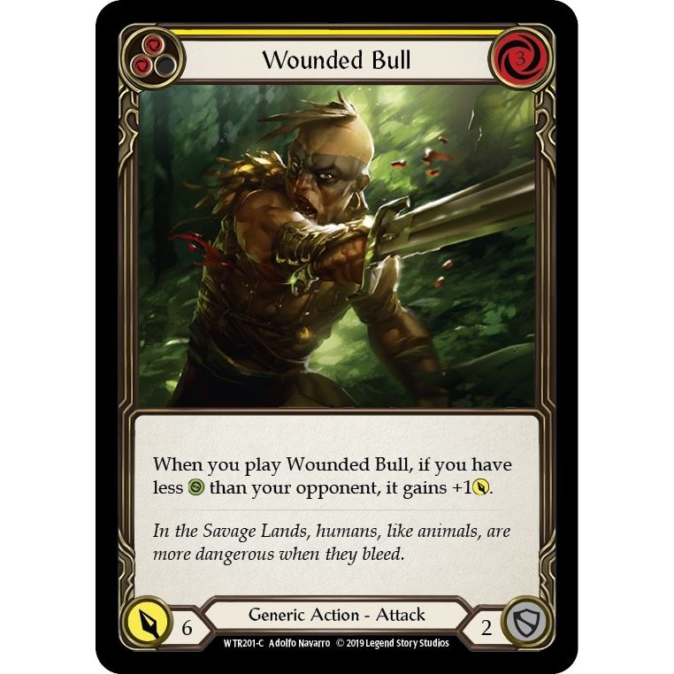 Image for Wounded Bull (Yellow) (WTR201) (WTR) - Flesh and Blood TCG