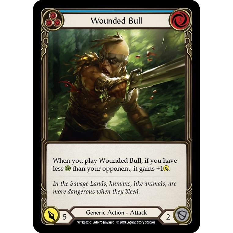 Image for Wounded Bull (Blue) (WTR202) (WTR) - Flesh and Blood TCG