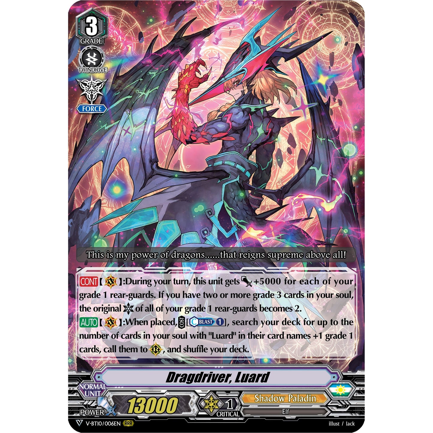 Image for Dragdriver, Luard (V-BT10/006EN) (V-BT10) - Cardfight Vanguard