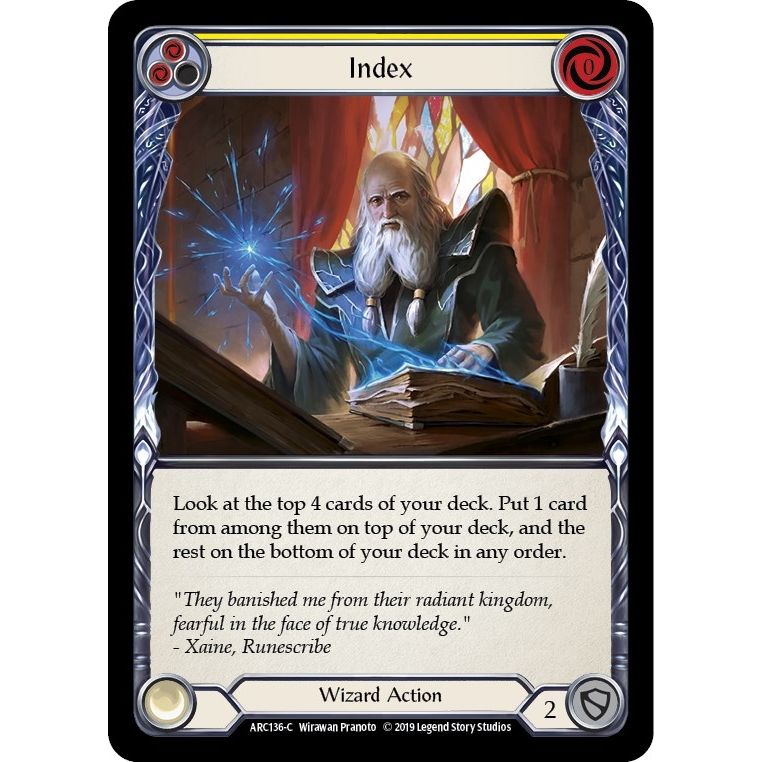 Image for Index (Yellow) (ARC136) (ARC) - Flesh and Blood TCG