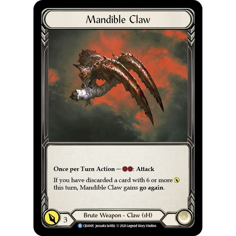 Image for Mandible Claw (Reverse) (CRU005) (CRU) - Flesh and Blood TCG