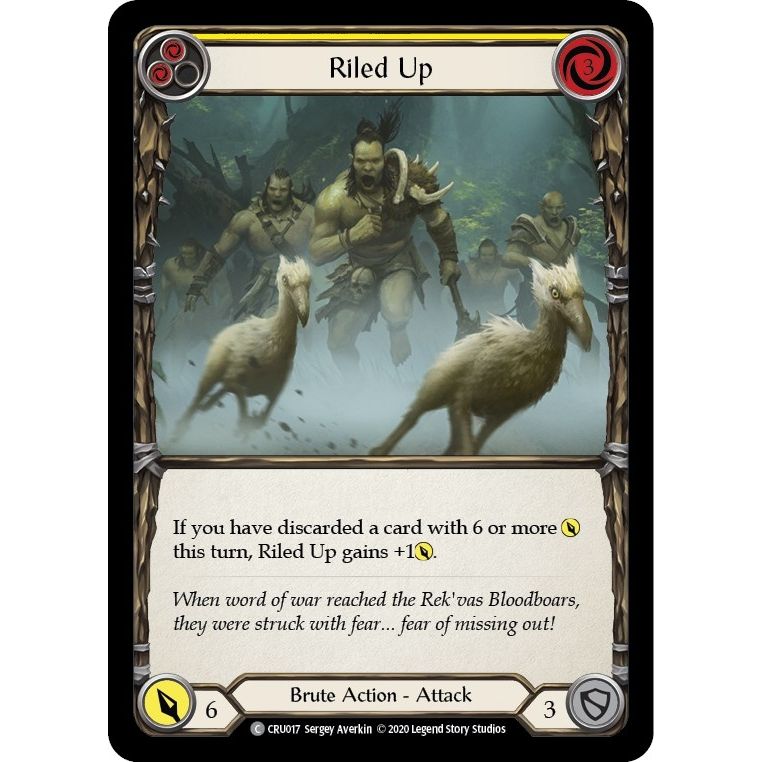 Image for Riled Up (Yellow) (CRU017) (CRU) - Flesh and Blood TCG