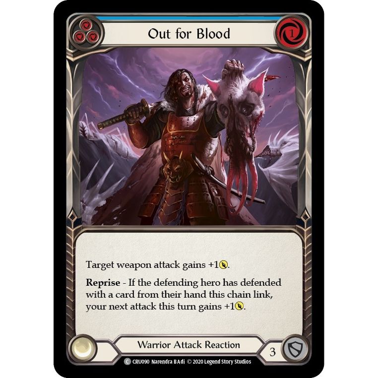 Image for Out for Blood (Blue) (CRU090) (CRU) - Flesh and Blood TCG