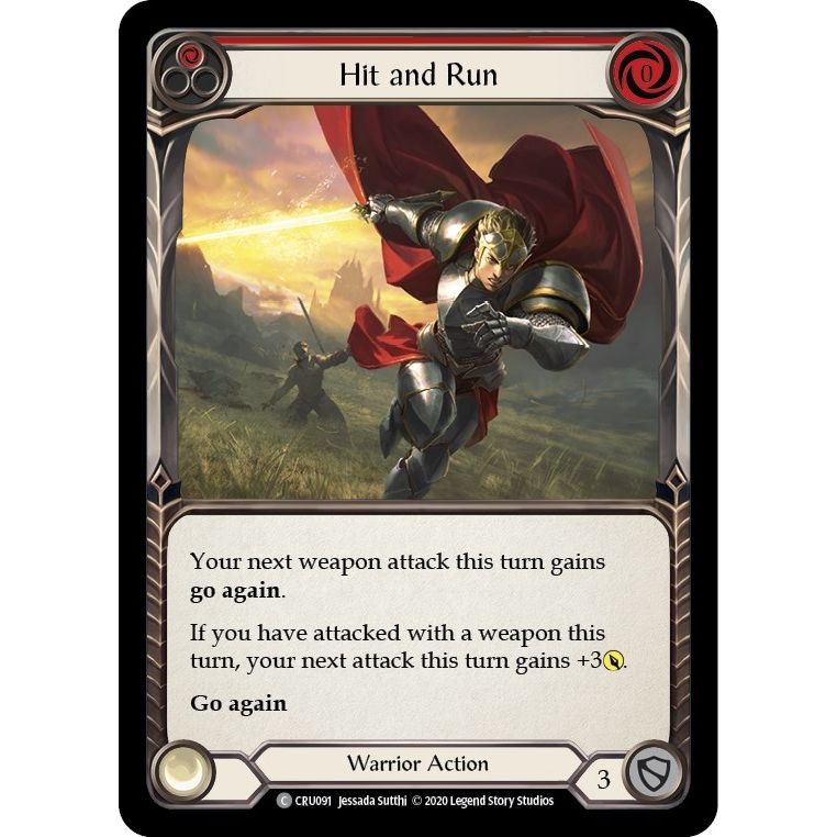 Image for Hit and Run (Red) (CRU091) (CRU) - Flesh and Blood TCG