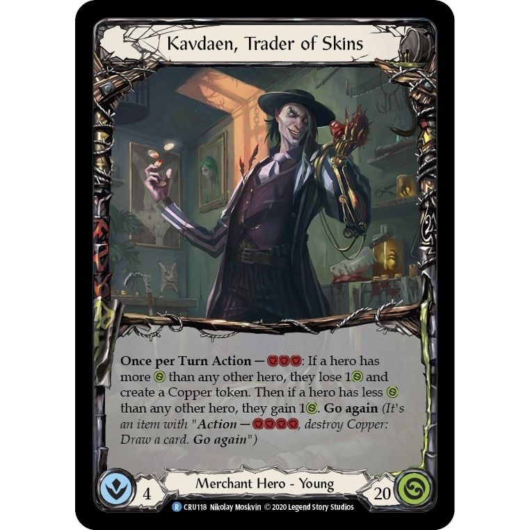 Image for Kavdaen, Trader of Skins (CRU118) (CRU) - Flesh and Blood TCG