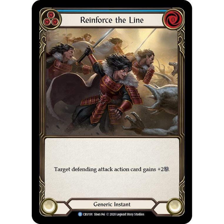 Image for Reinforce the Line (Blue) (CRU191) (CRU) - Flesh and Blood TCG