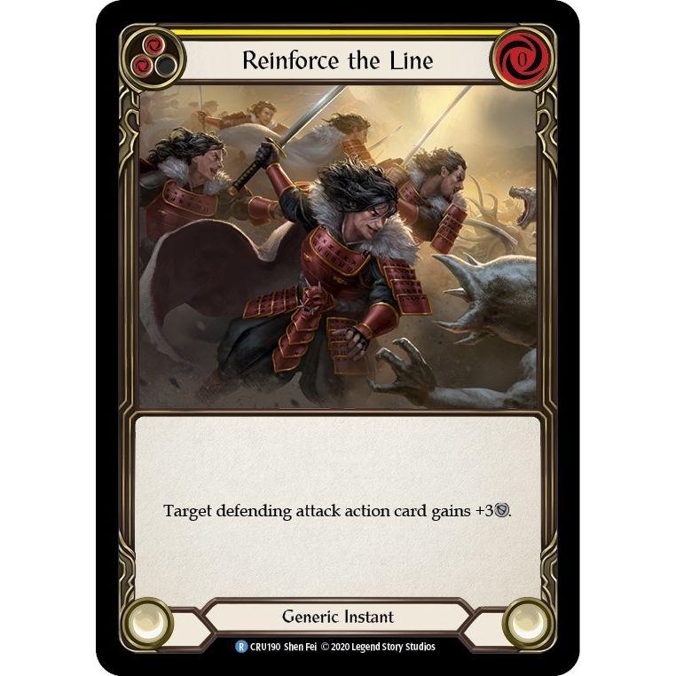 Image for Reinforce the Line (Yellow) (CRU190) (CRU) - Flesh and Blood TCG