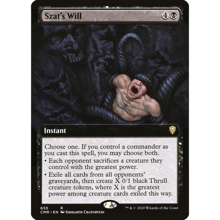 Image for Szat's Will (Extended Art) (655) (CMR) - Magic: The Gathering