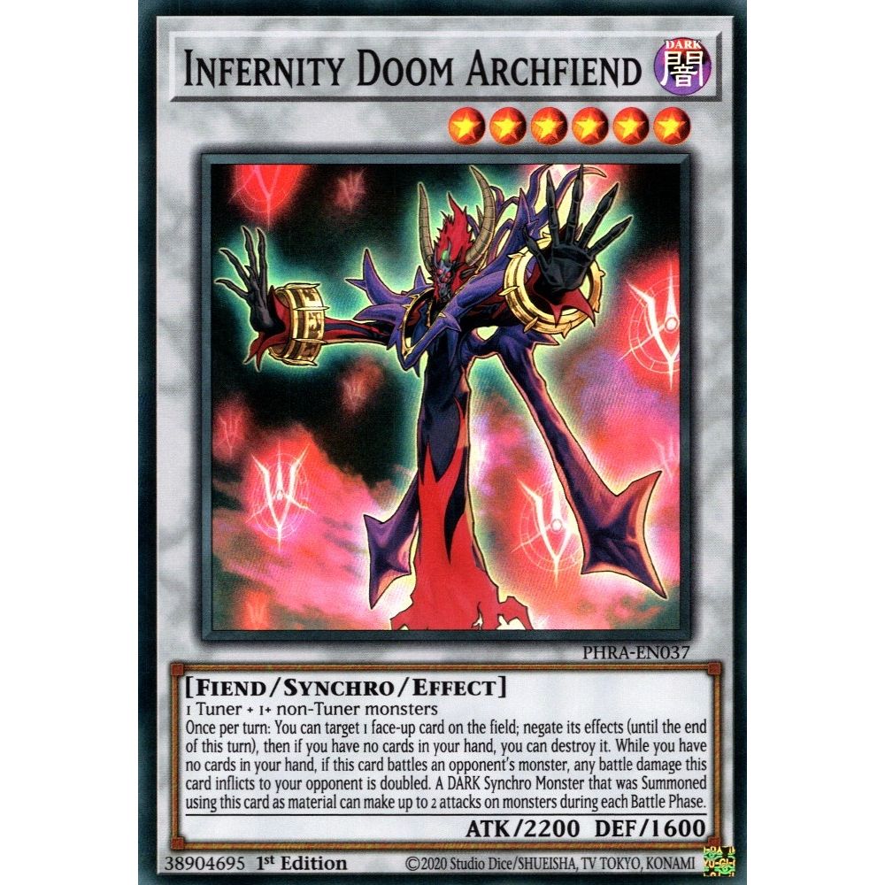 Image for Infernity Doom Archfiend (PHRA-EN037) (PHRA) - YuGiOh