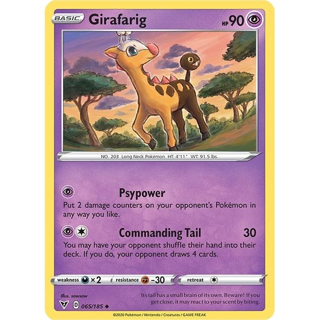 Image for Girafarig (065/185) (SWSH04) - Pokemon