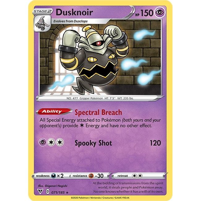 Image for Dusknoir (071/185) (SWSH04) - Pokemon