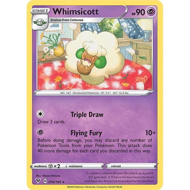 Image for Whimsicott (076/185) (SWSH04) - Pokemon