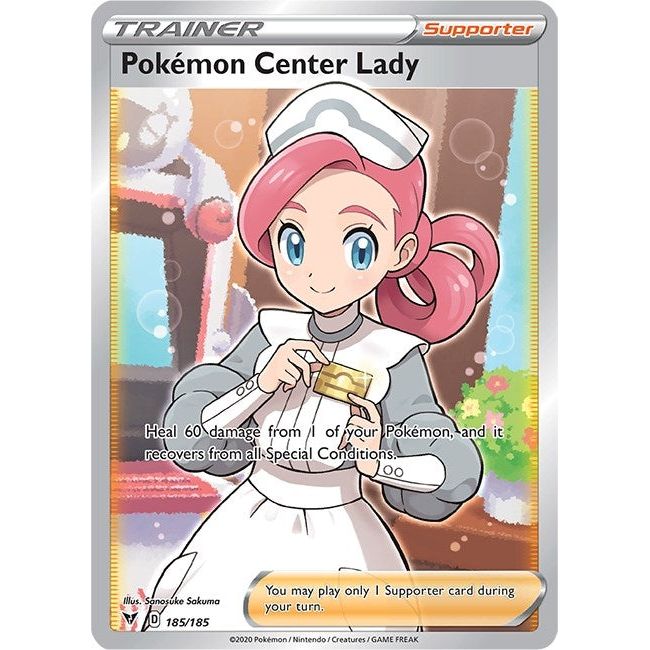 Image for Pokemon Center Lady (Full Art) (185/185) (SWSH04) - Pokemon