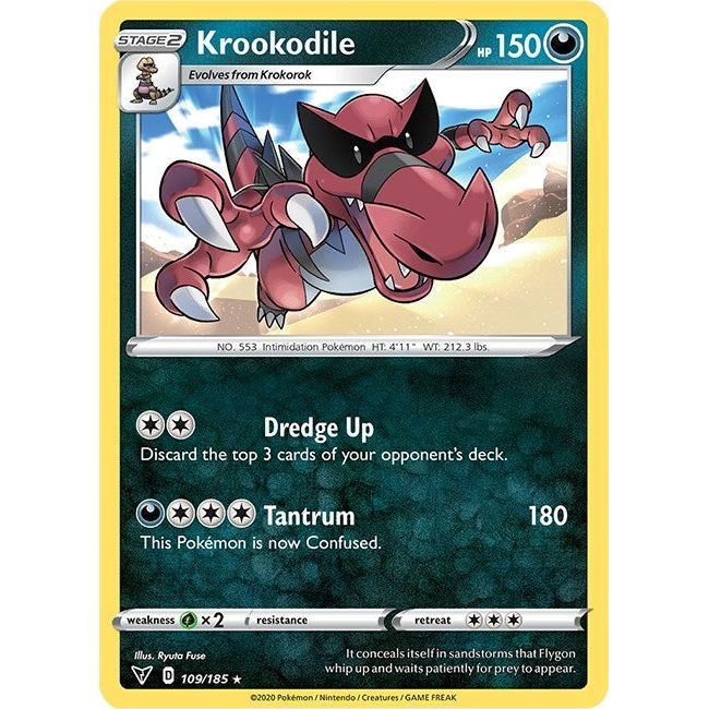 Image for Krookodile (109/185) (SWSH04) - Pokemon