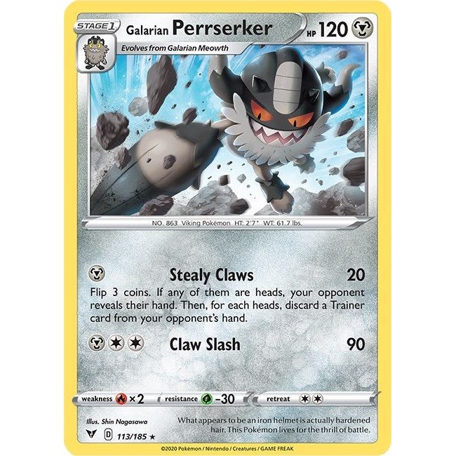 Image for Galarian Perrserker (113/185) (SWSH04) - Pokemon