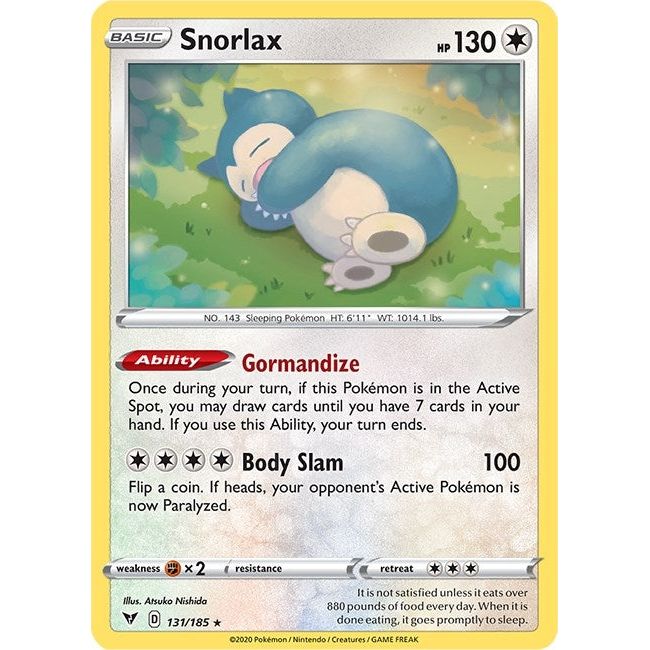 Image for Snorlax (131/185) (SWSH04) - Pokemon
