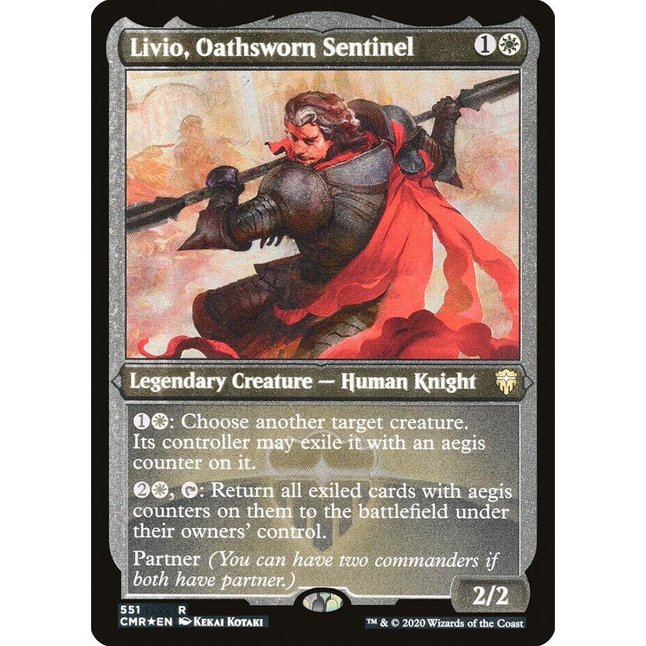 Image for Livio, Oathsworn Sentinel (Foil Etched) (551) (CMR) - Magic: The Gathering