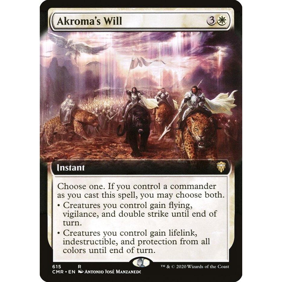 Image for Akroma's Will (Extended Art) (615) (CMR) - Magic: The Gathering