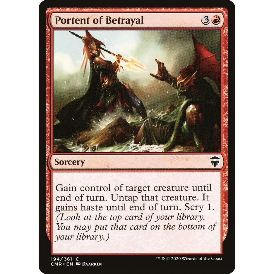 Image for Portent of Betrayal (194) (CMR) - Magic: The Gathering