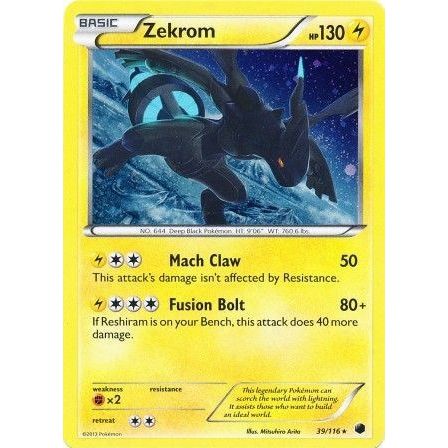 Image for Zekrom - 39/116 (Cosmos Holo) (039/116) (MCAP) - Pokemon