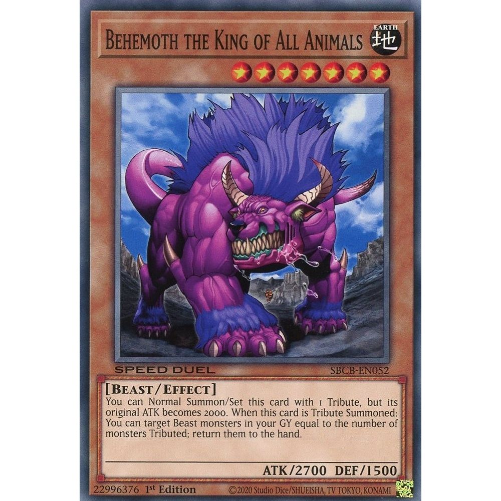 Image for Behemoth the King of All Animals (SBCB-EN052) (SBCB) - YuGiOh