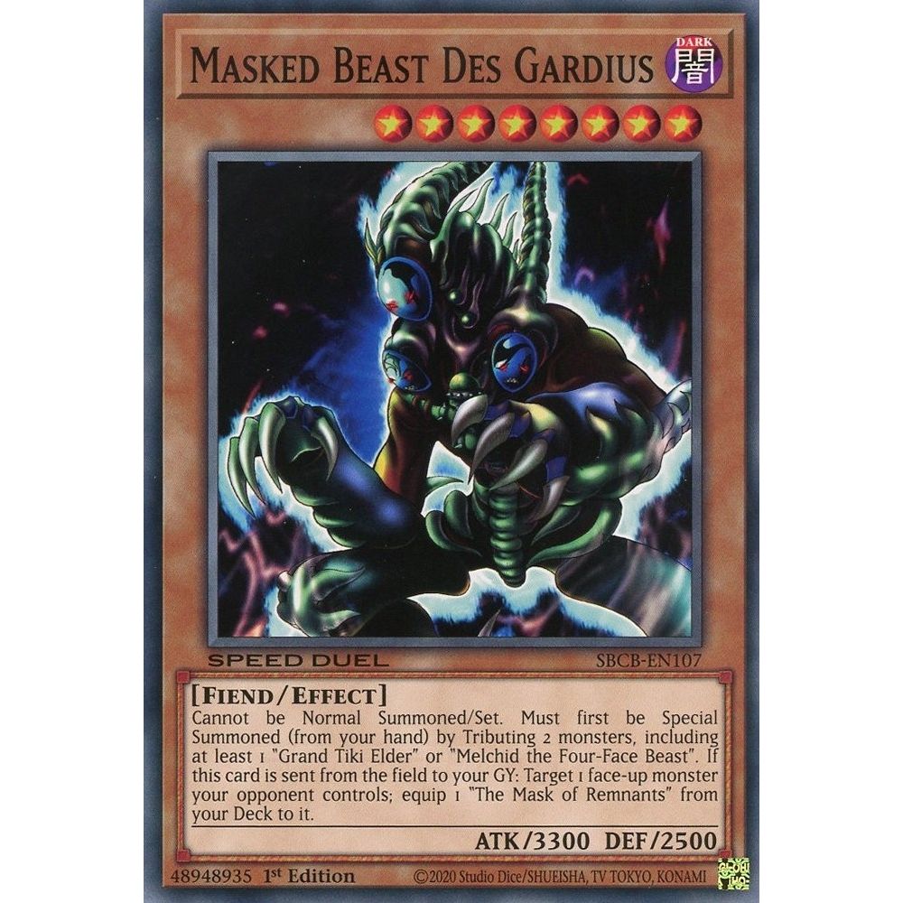 Image for Masked Beast Des Gardius (SBCB-EN107) (SBCB) - YuGiOh