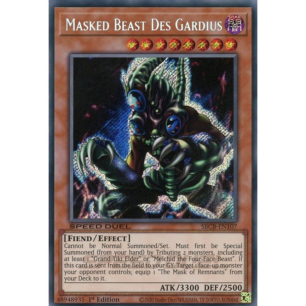 Image for Masked Beast Des Gardius (Secret) (SBCB-EN107) (SBCB) - YuGiOh
