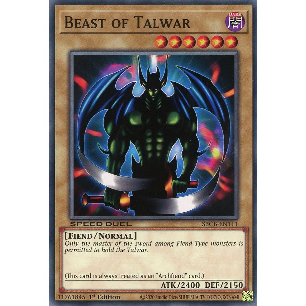 Image for Beast of Talwar (SBCB-EN111) (SBCB) - YuGiOh