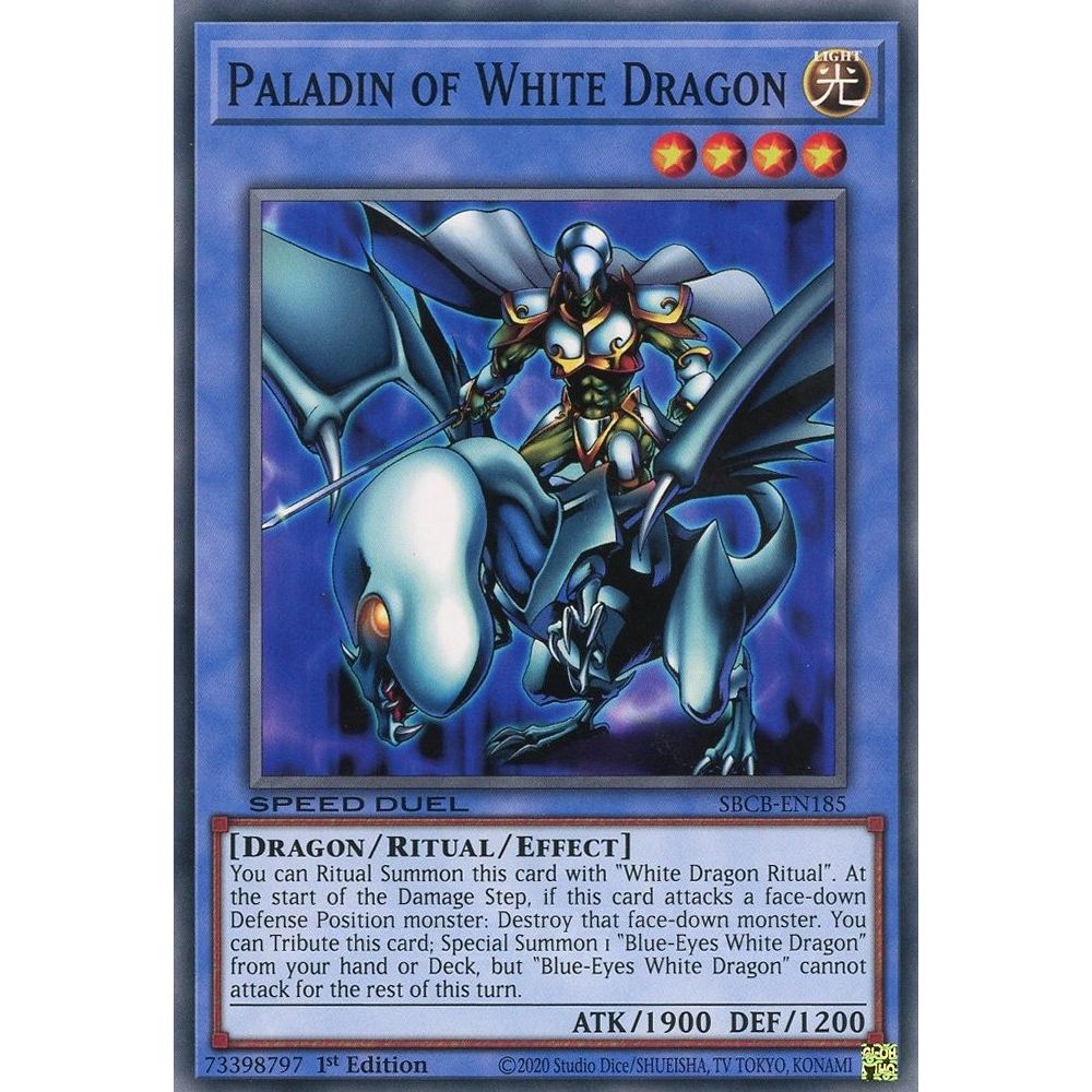 Image for Paladin of White Dragon (SBCB-EN185) (SBCB) - YuGiOh